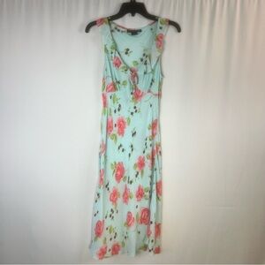 Vintage Y2k Floral ruffle midi dress Cinnamon girl Sleeveless Dress  romantic XS